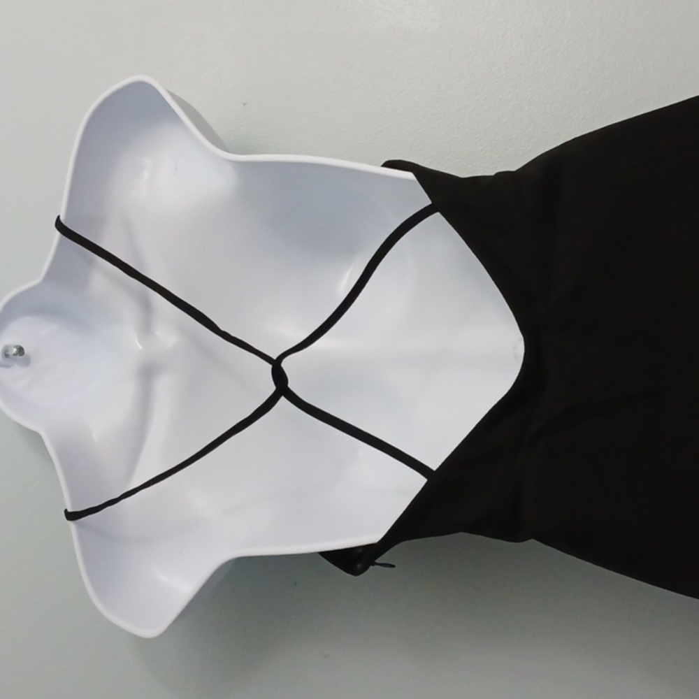 Zara size medium women's black mini dress spaghetti criss-cross strap. - Picture 5 of 17
